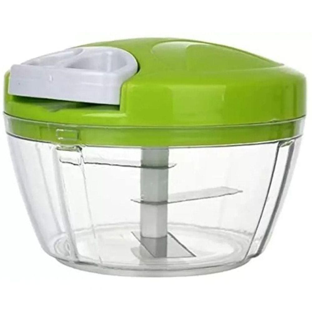 Mini Processador de Alimentos Manual Triturador com 3 Lâminas