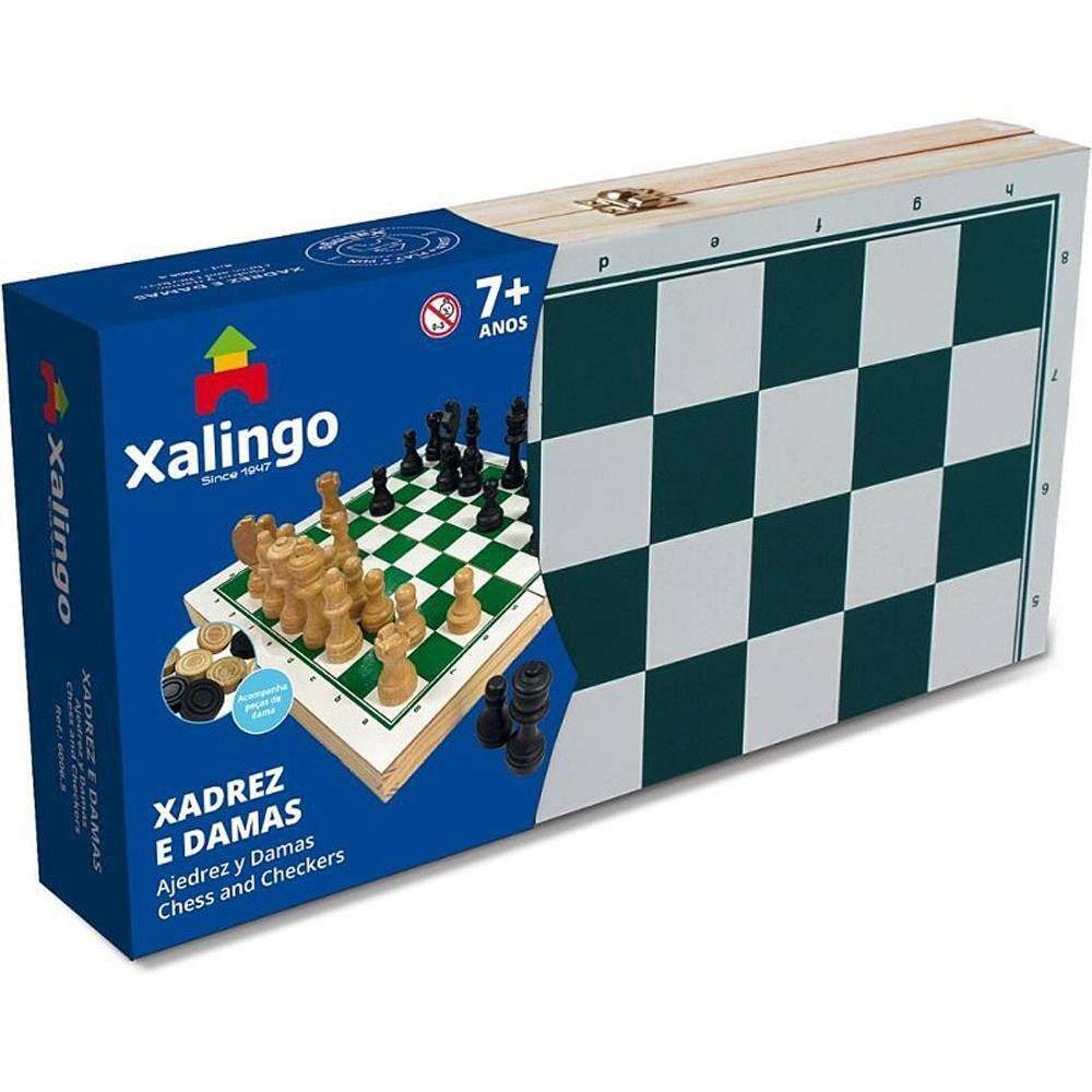 Conjunto de xadrez de madeira multifuncional 3 em 1 Jogo de xadrez dobrável  Jogos de viagem Jogo de damas de xadrez Jogo de damas e gamão  Entretenimento Brinquedos educativos CAIJI