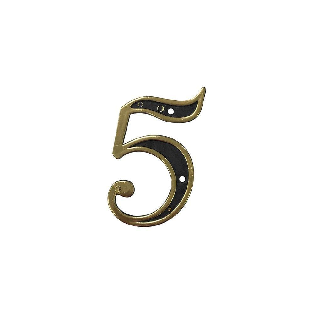 Numero Residencial N°5 Com Parafuso E Bucha Western - Ed-135 Enc