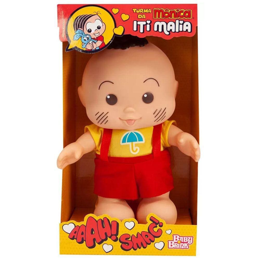 Boneco Cascão Turma Da Mônica Iti Malia Baby Brink