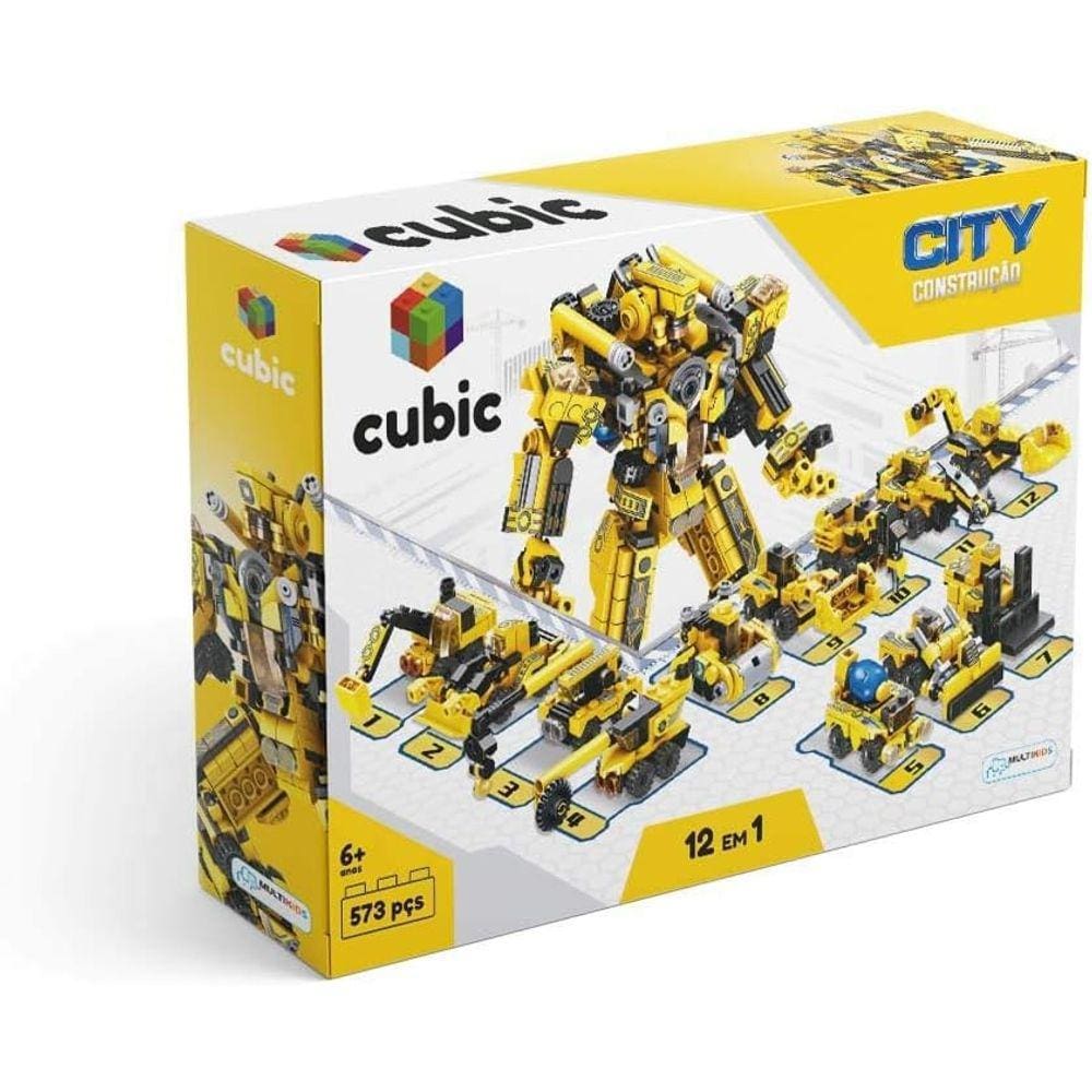 Lego Cubic City Construção 12 Em 1 573Pçs Multikids Br1093