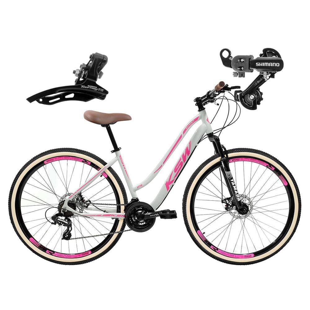 Bicicleta Retro Feminina 29 KSW Sunny 21V Shimano F. Disco