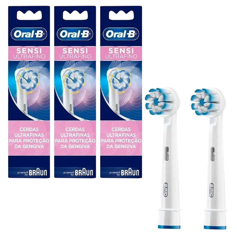Kit 3 Refil Para Escova Elétrica Oral-B Sensi Ultrafino - 2 Unidades