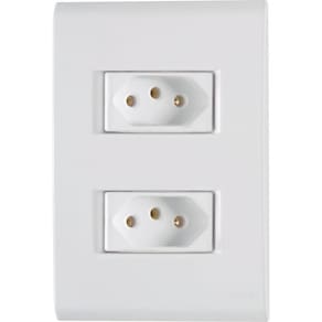 Conjunto 2 Tomadas 2p+t 10a-250v Liz Branco Tramontina Branco - 250v