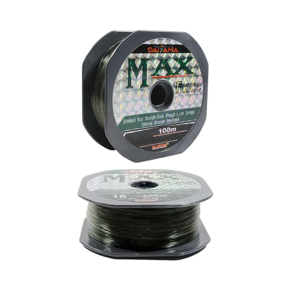 Linha Pesca Daiyama Maruri Max Force Mono Verde Musgo 100m 0,92mm 228Lb 103,42kg