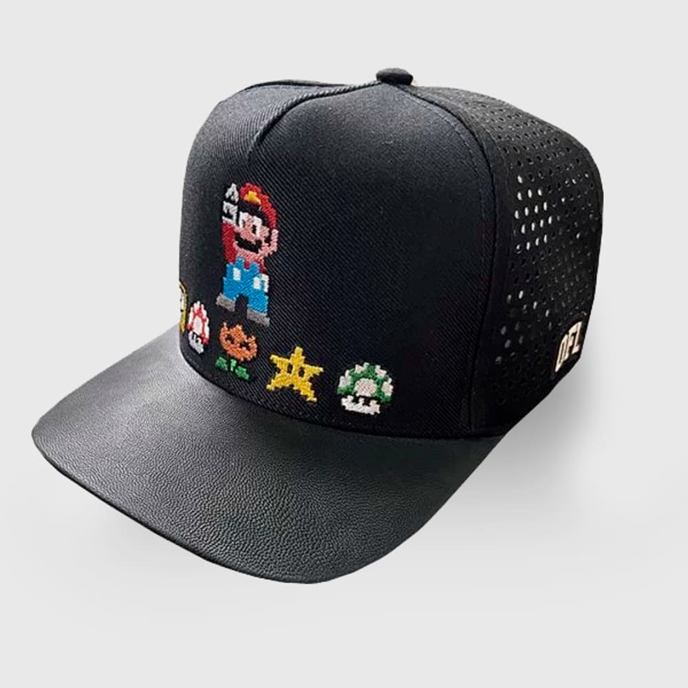 Boné Aeroflex Black OFL Mario Bros