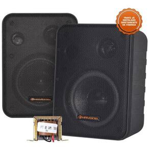Caixa Acústica com Trafo 70V(5W) Ambience Line MSB60NC Preta HAYONIK - PAR / 2
