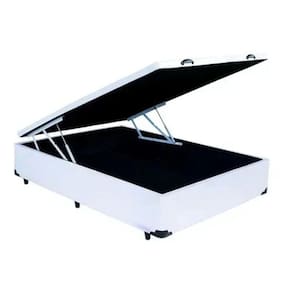 Cama Box Baú casal branco sintetico 138X188x39