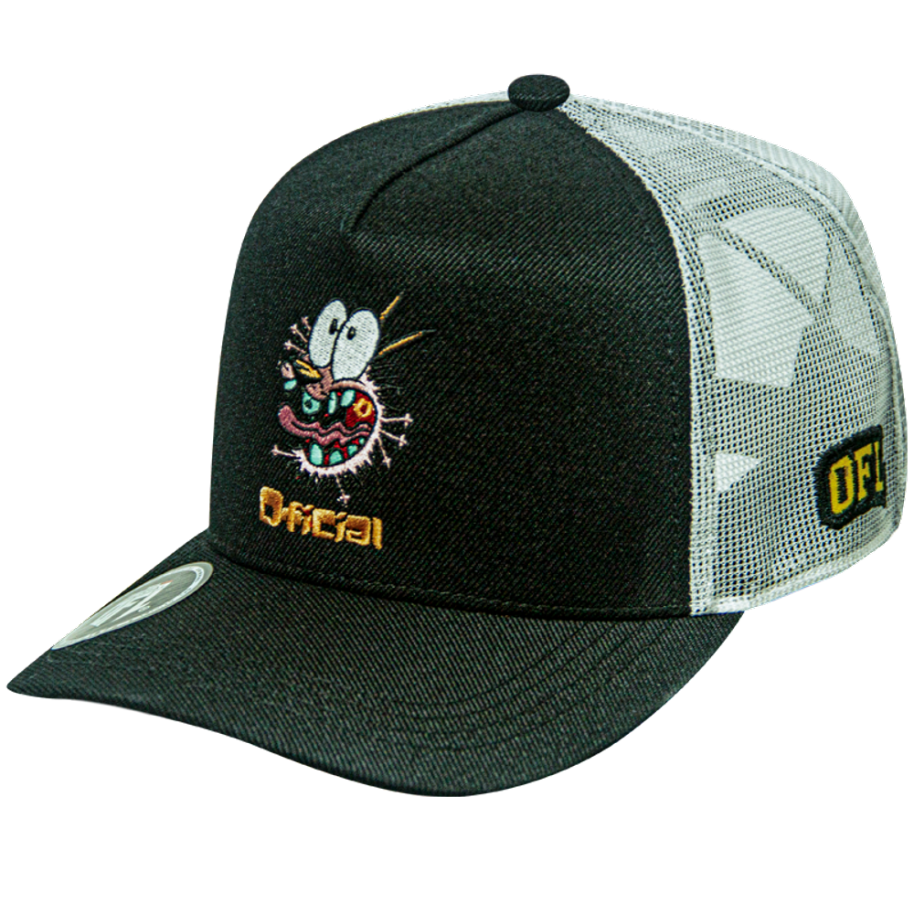 Boné Trucker OFL Cão Coragem Preto