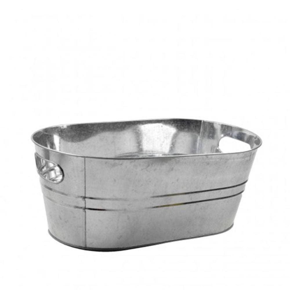 Balde De Metal Galvanizado Retangular Cerveja 7,6 Litros