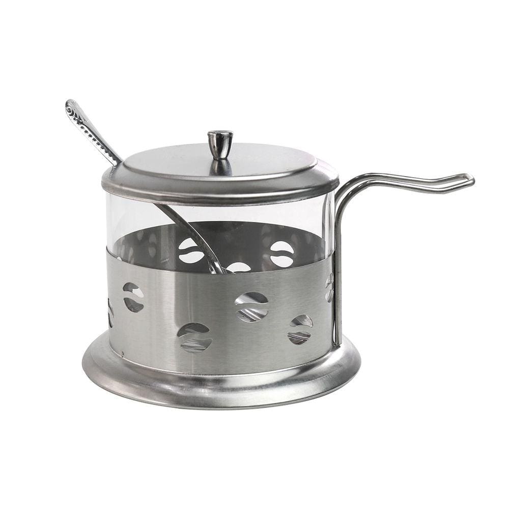 Açucareiro Vidro e Inox Com Colher 200ml