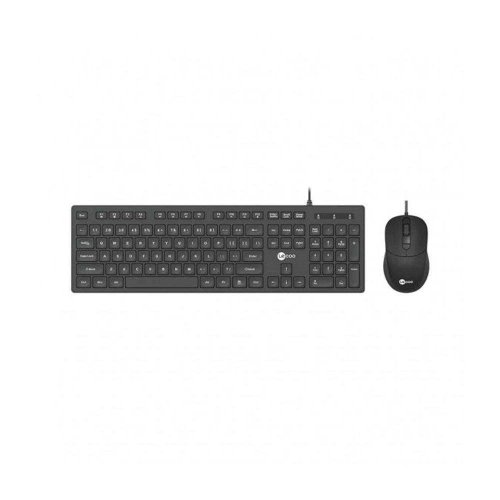 Kit Teclado E Mouse Com Fio Cm102 Preto Lecoo