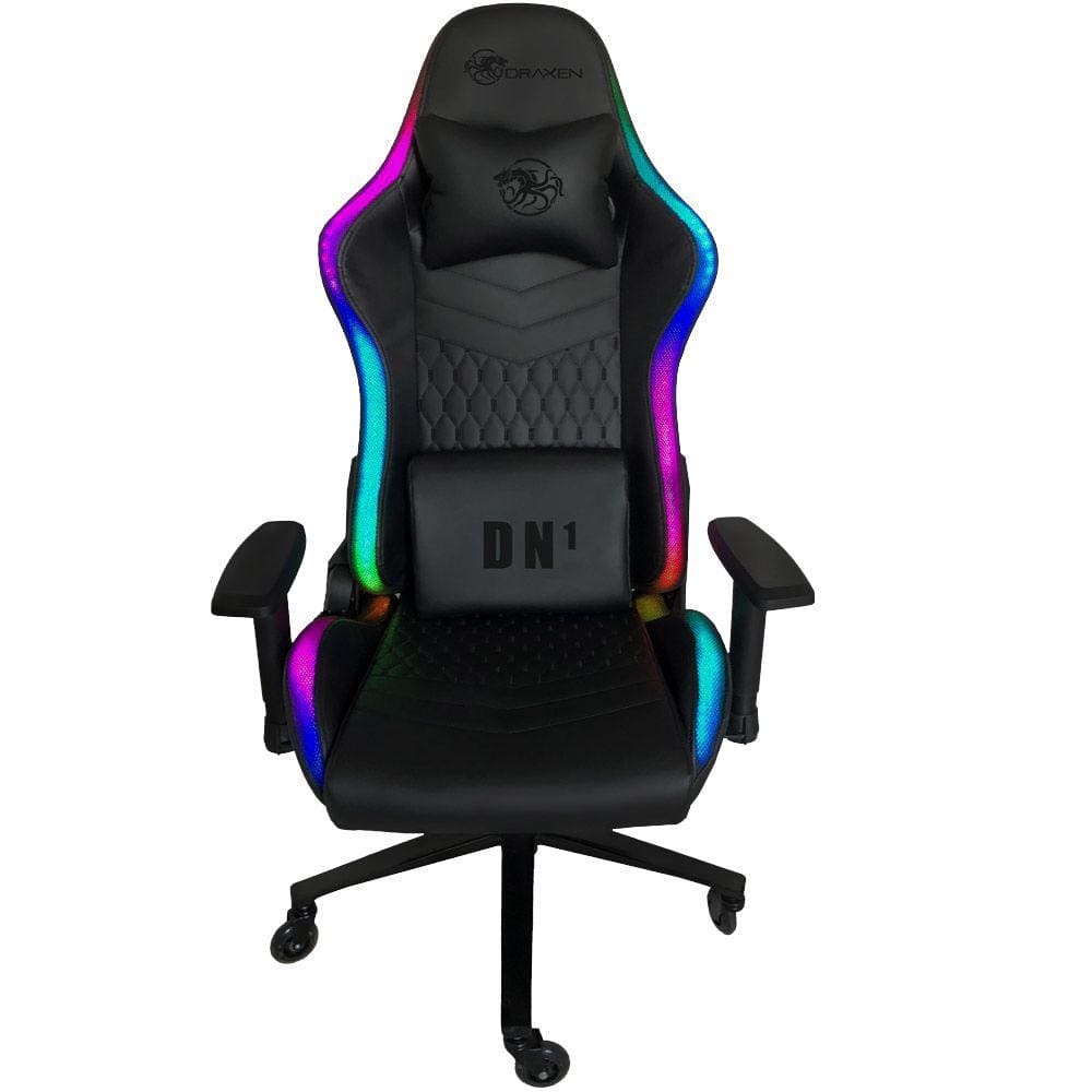 Cadeira Gamer DN1 RGB Preto Rodas | Casas Bahia