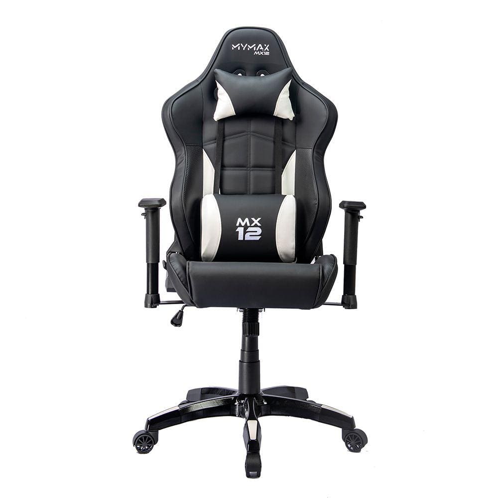 Cadeira Gamer MX12 Giratoria Preto e Branco Mymax