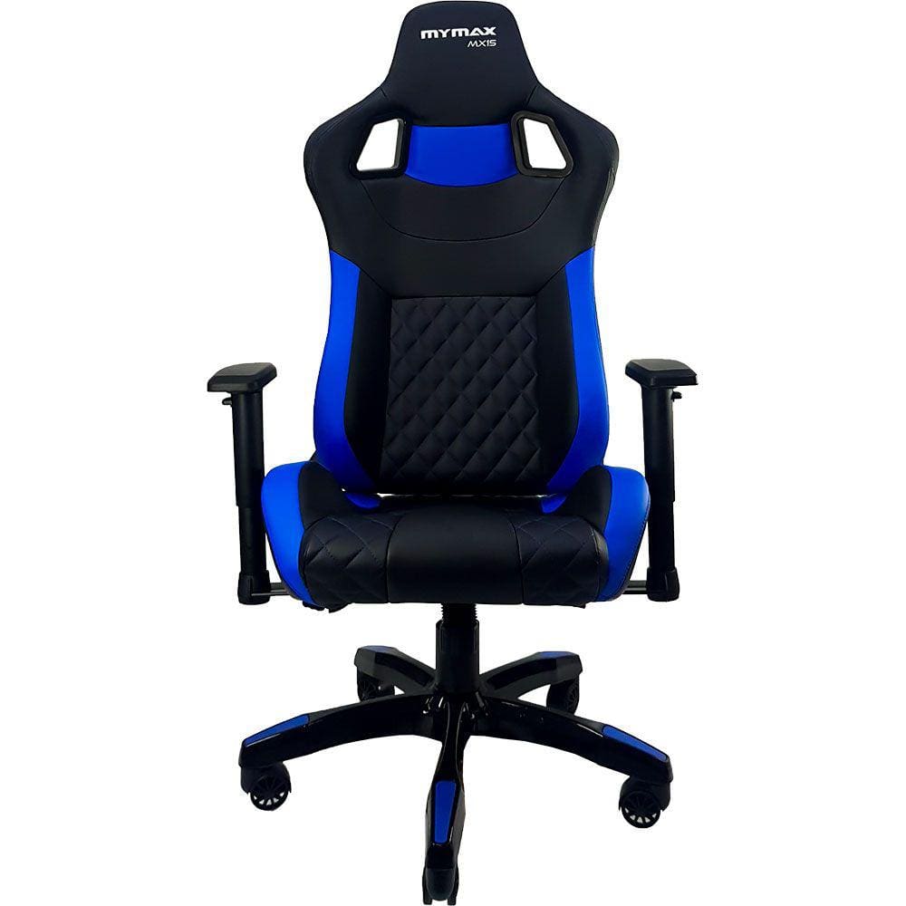 Cadeira Gamer MX15 Giratoria Preto e Azul MYMAX