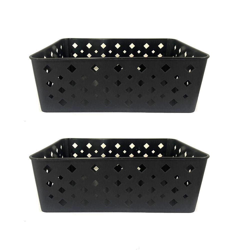 Cesto Organizador Preto 123Organizei 19x13,5x6,5Cm