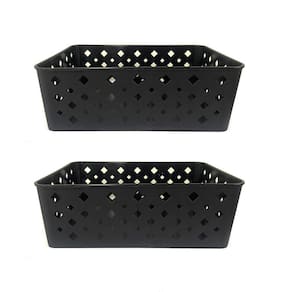 Cesto Organizador Preto 123Organizei 19x13,5x6,5Cm