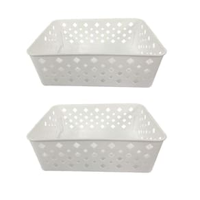 Cesto Organizador Premium Branco 19x13,5x6,5Cm