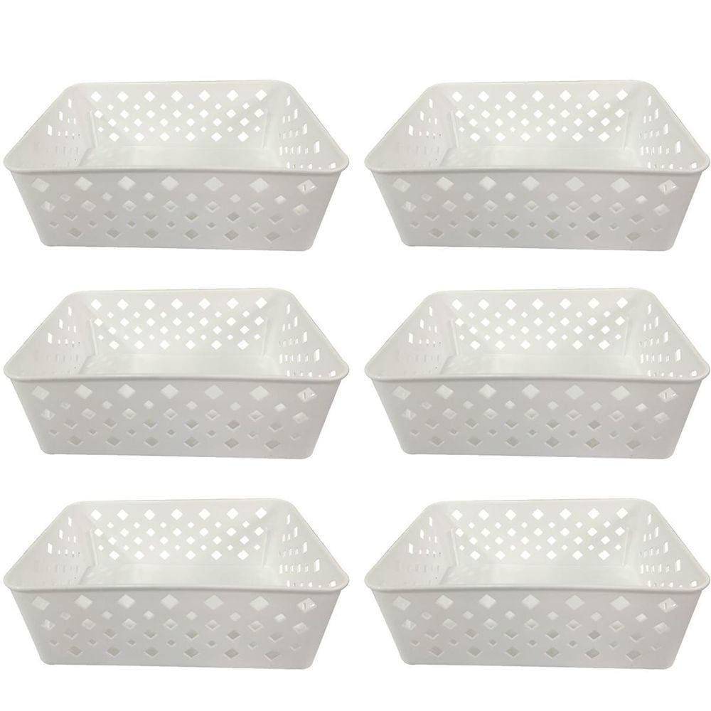Cesto Organizador Premium Branco 19x13,5x6,5Cm 123Organizei