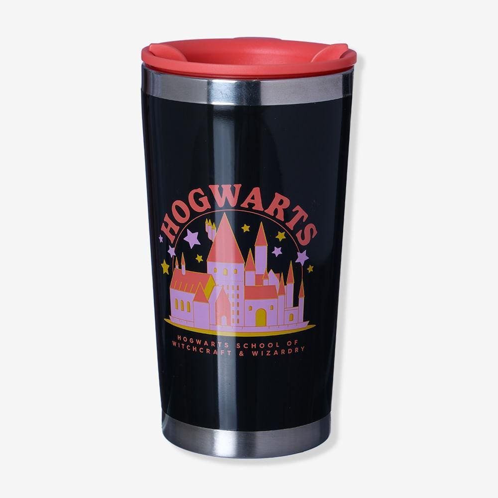 Copo Aço Inox com Tampa - 350ml - Hogwarts