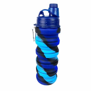 Garrafa Squeeze Dobrável Degradê Azul 500ml Magic Planet