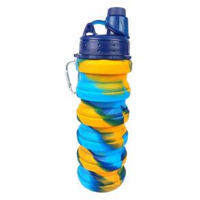 Garrafa Squeeze Dobrável Degradê Amarela 500ml Magic Planet