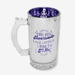 Caneca de Vidro Importada 450ml - Durável e Resistente
