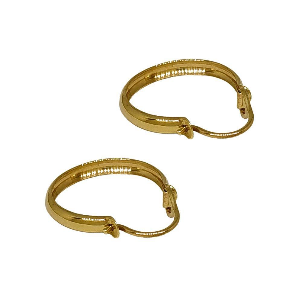 Brinco Em Ouro 10k 416 Argola Meia Cana 2,5 mm