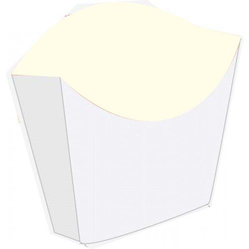 Embalagem p/ Batata Frita, Salgados 100 gr 500 un Cor Branca