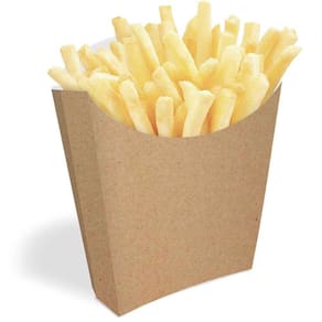 Embalagem p/ Batata Frita, Salgados 100 gr 250 un Cor Kraft