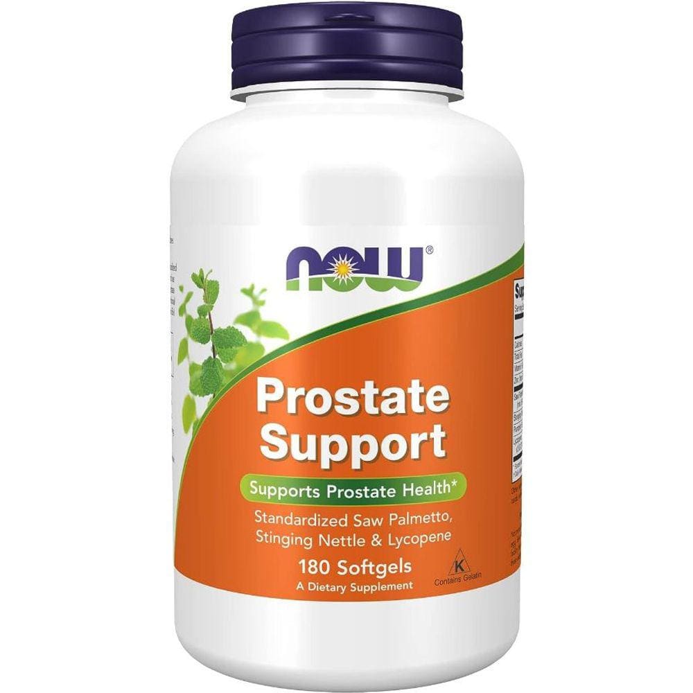 Suplemento em softgels NOW Foods Prostate Support em pote 180 un