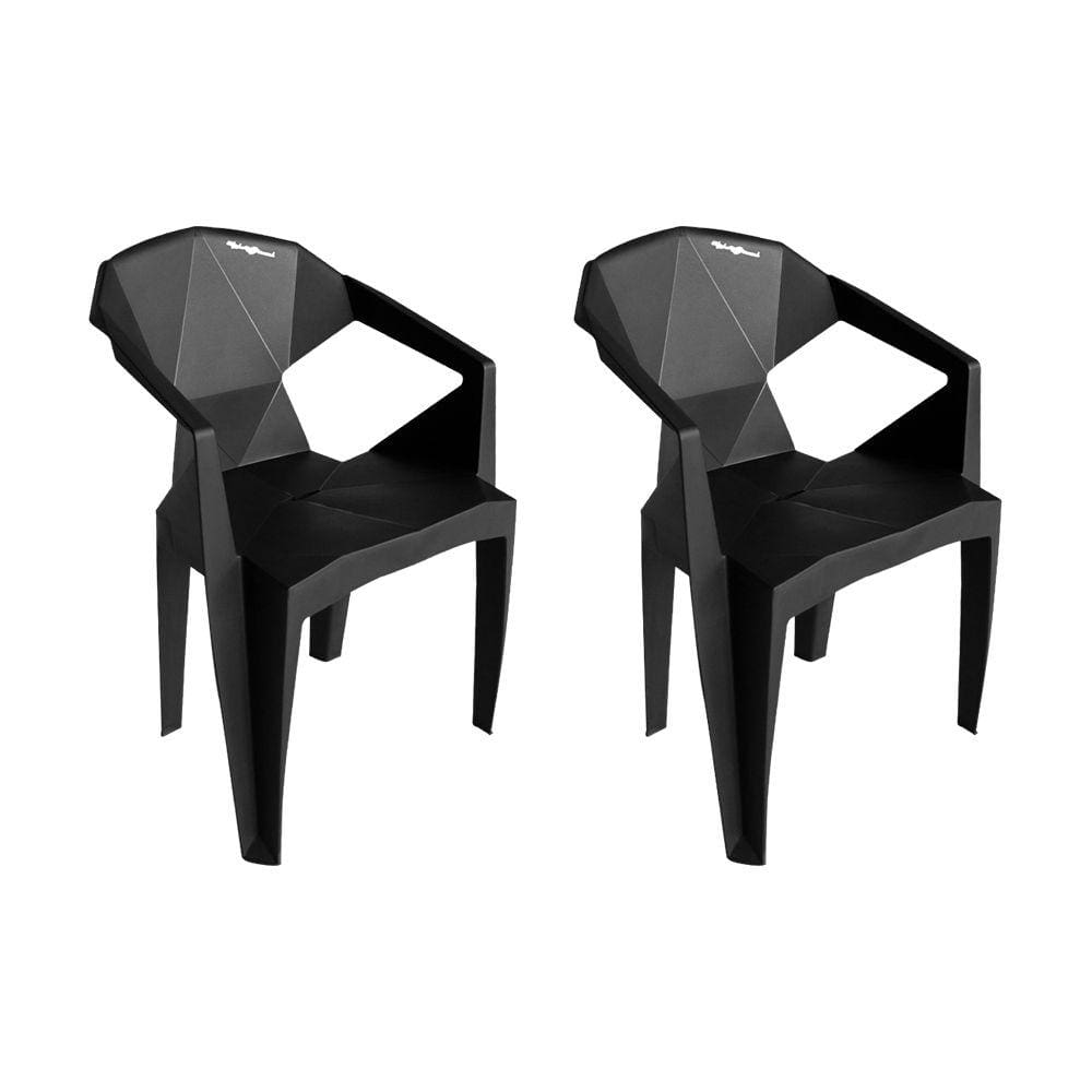 Kit 2 Cadeiras New Alegra 3d Preta