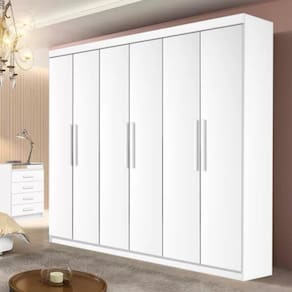 Guarda Roupa 6 Portas Leblon Branco D`Doro