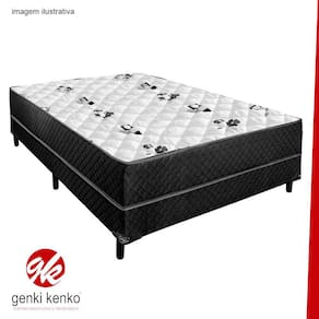 Cama Box Conjugada Espuma Dupla Casal Poliester