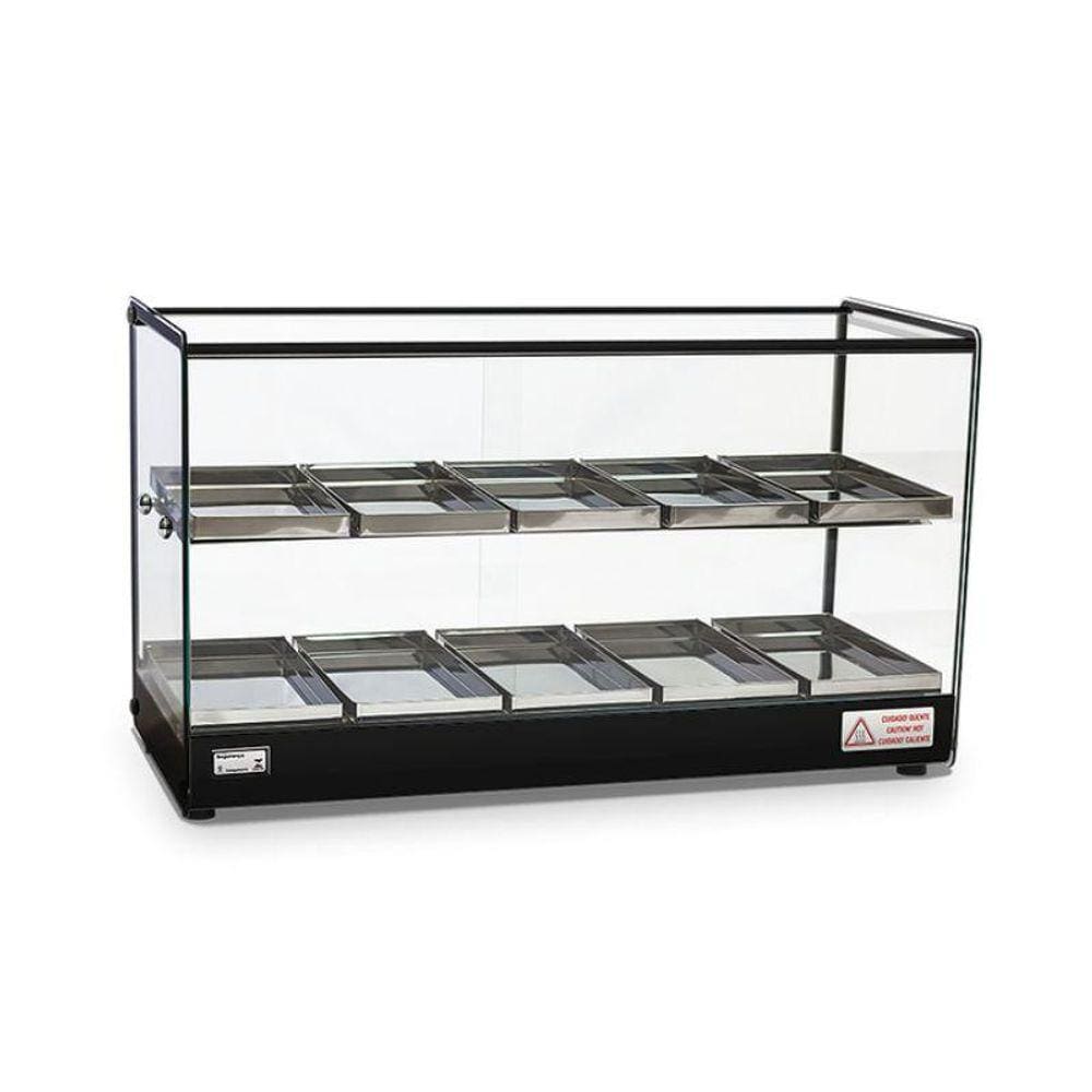 Estufa Vitrine Quadrada Dupla Salgados 10 Bandejas EVR Titã