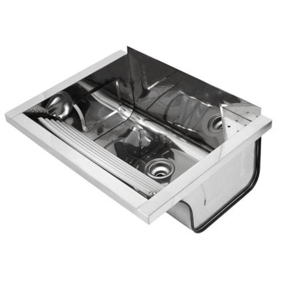 Tanque Reto 82x47x26 Alto Brilho 47 Litros Parede Docol Aço Inox