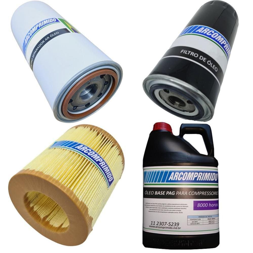Kit De Filtros E 5l De Óleo Para Ingersoll Rand Up6 15