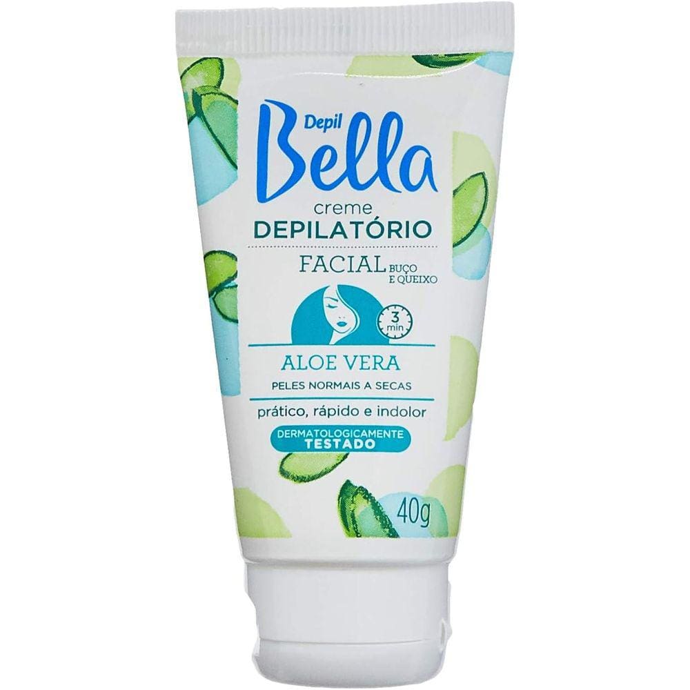 Creme Depilatório Facial, Aloe Vera, Depil Bella, 40G