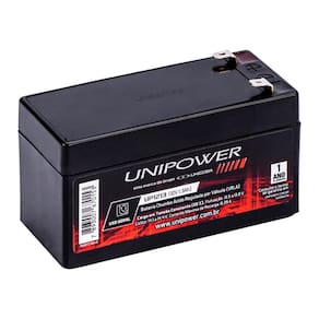 Bateria Selada para Sistemas de Monitoramento e Segurança - 12V / 1,3Ah - Unipower UP1213