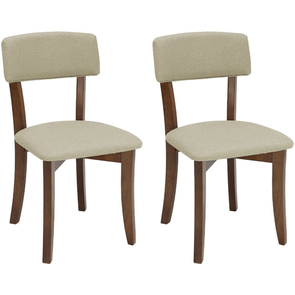 Kit 2 Cadeira Decorativa Estofada Luar Pes Madeira Pinhao Nacc