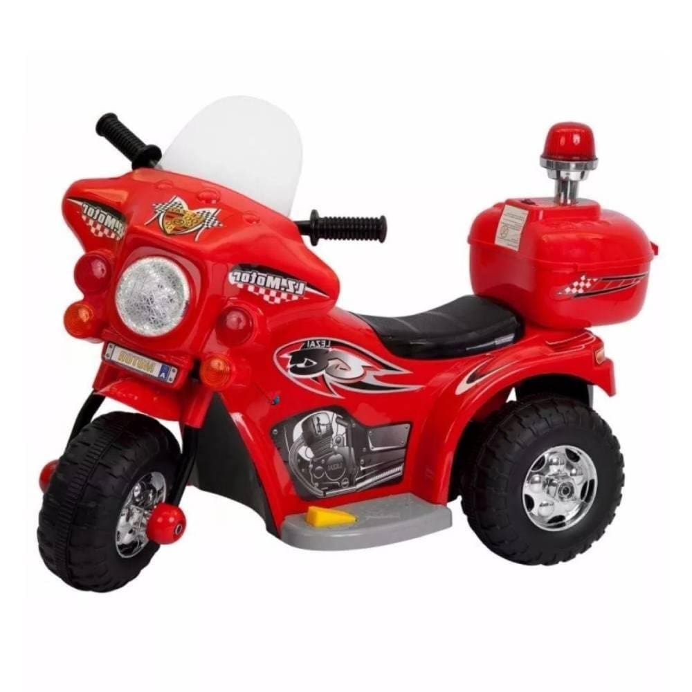 Mini Moto Elétrica Infantil Triciclo Policial Rosa BW002R IMPORTWAY