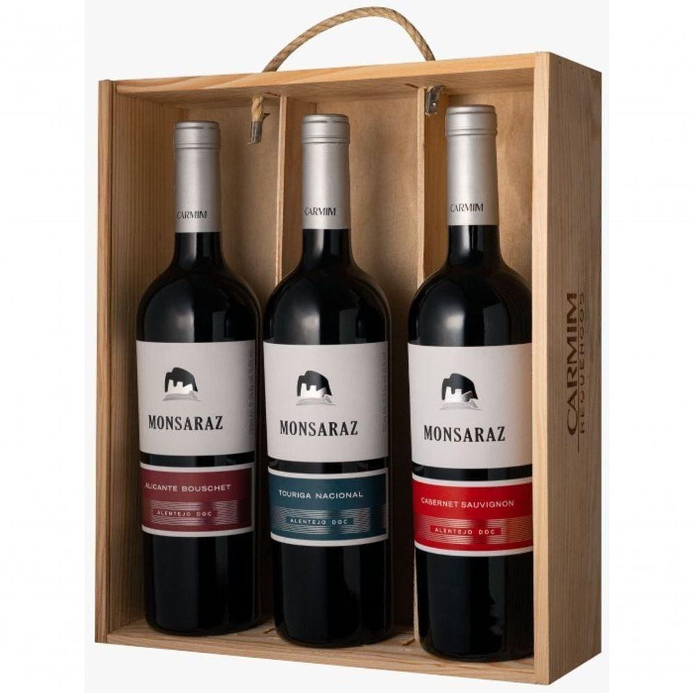 Kit Vinho Tinto Monsaraz Monovarietais - Cx Mad. C- 3x 750ml