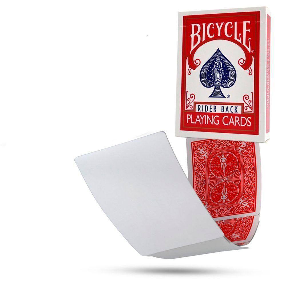 Baralho Gaff Com Face Brancas, Bicycle Blank Face Vermelho