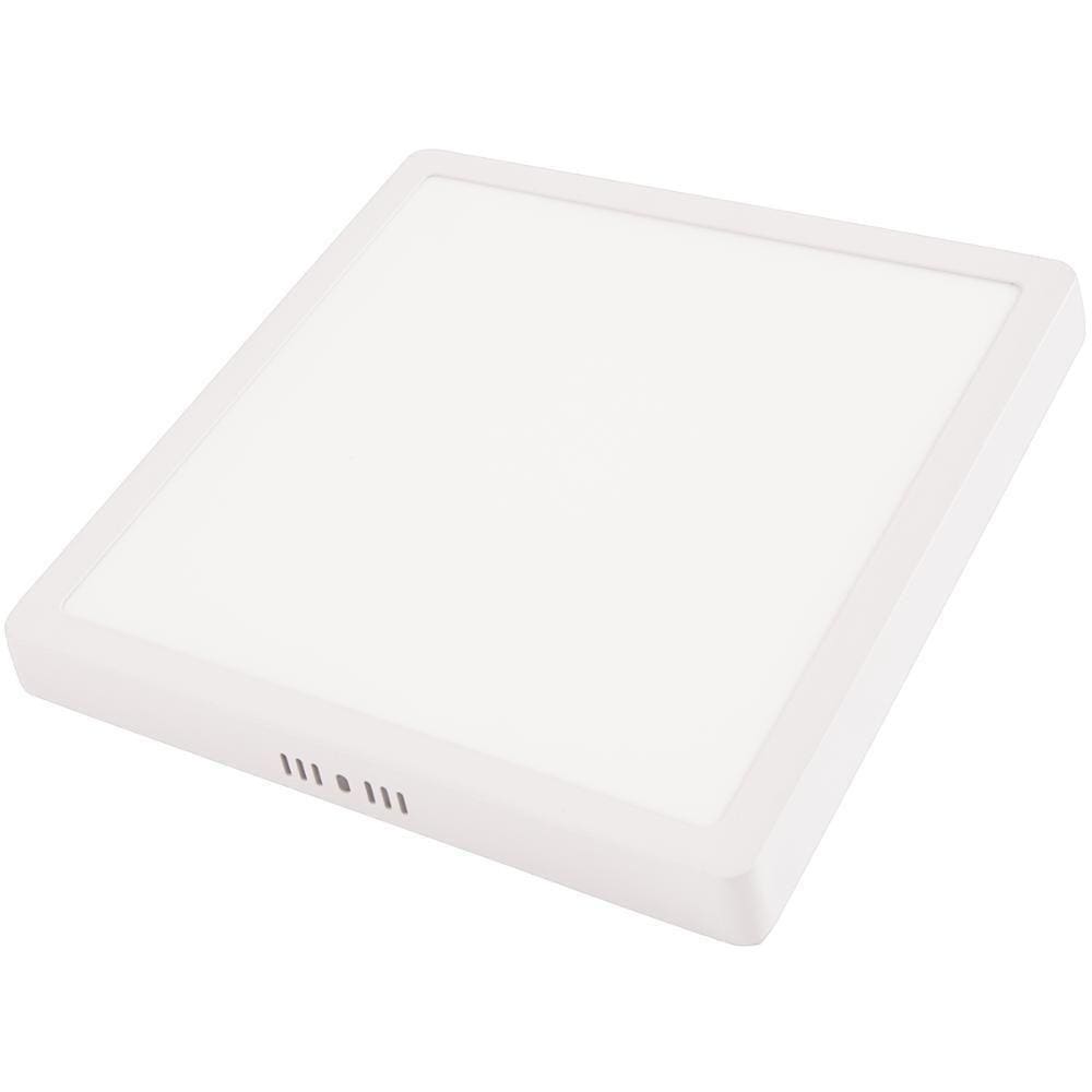 Plafon Led Tramontina Quadrado De Sobrepor 12 W 3000 K Luz Amarela