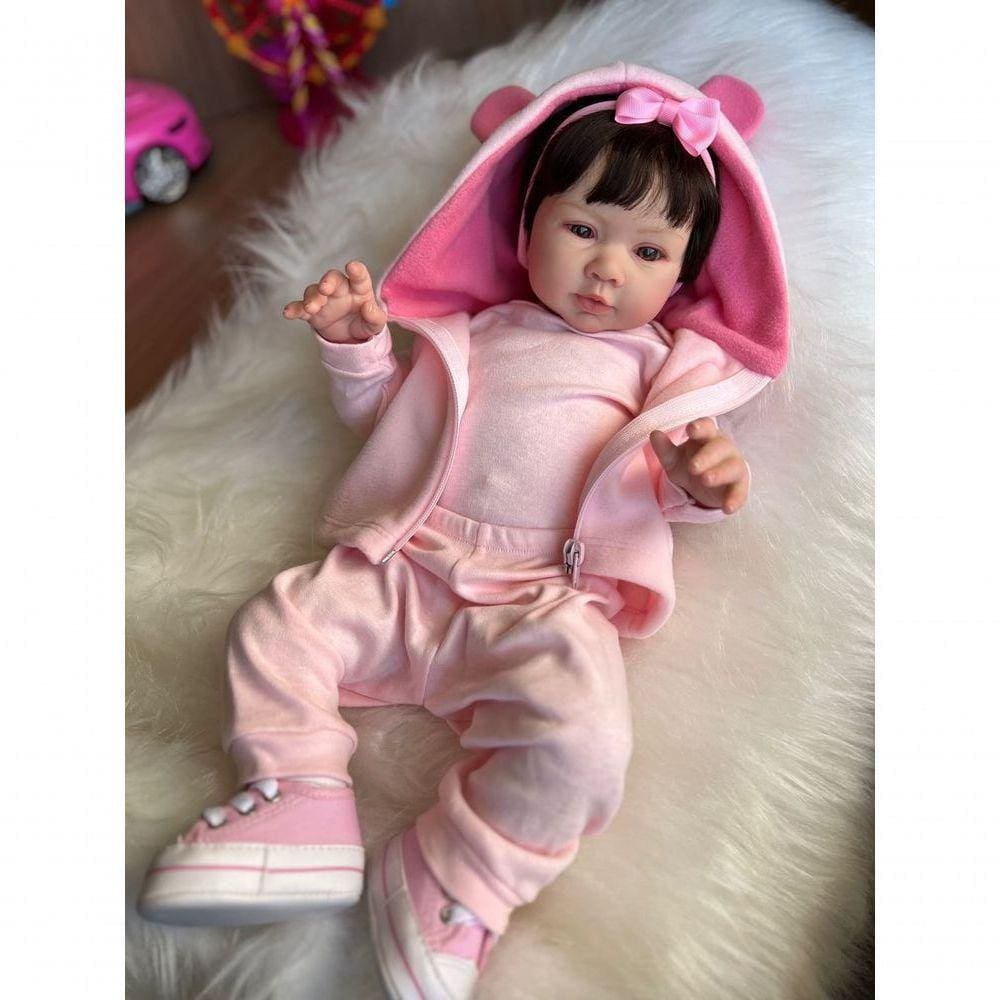 Bebê Reborn Manu - Kit Completo Corpo Do Bebê Tecido