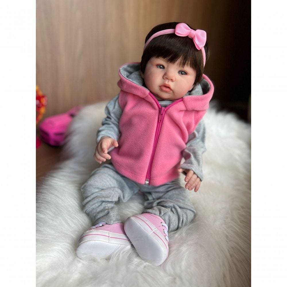 Bebê Reborn Lívia Kit Completopo Do Bebê Tecido
