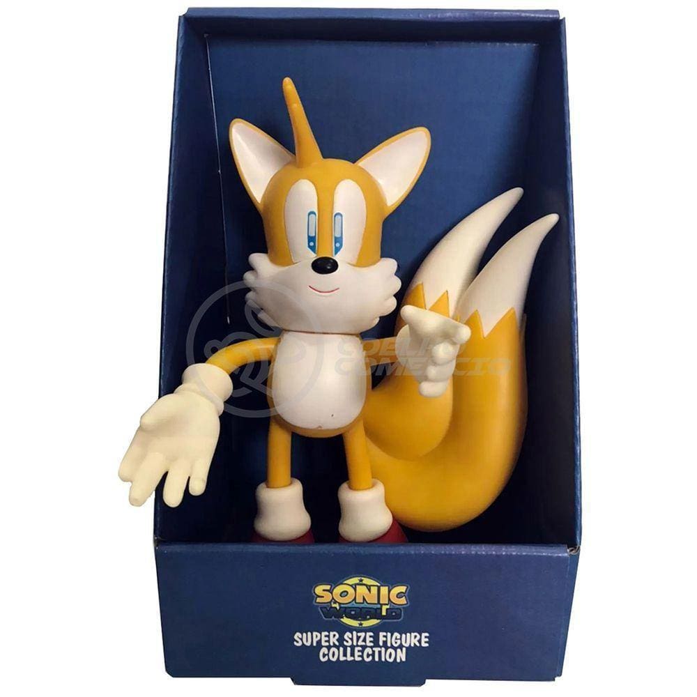 Boneco Tails Articulado Grande Super Size 23cm Sonic World