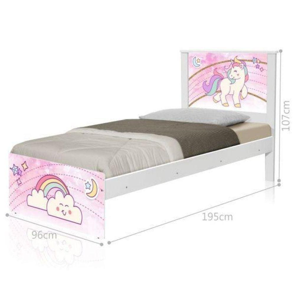 Cama Juvenil BarceloUnicórnio com Colchão