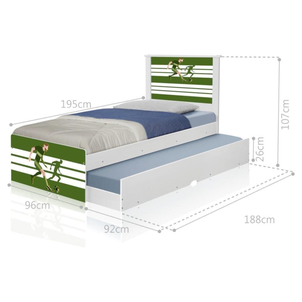 Bicama Juvenil Adesivada Futebol Jogador