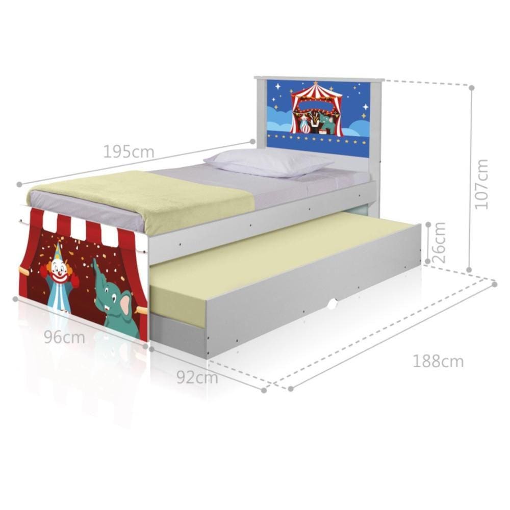 Bicama Juvenil Adesivada Circo